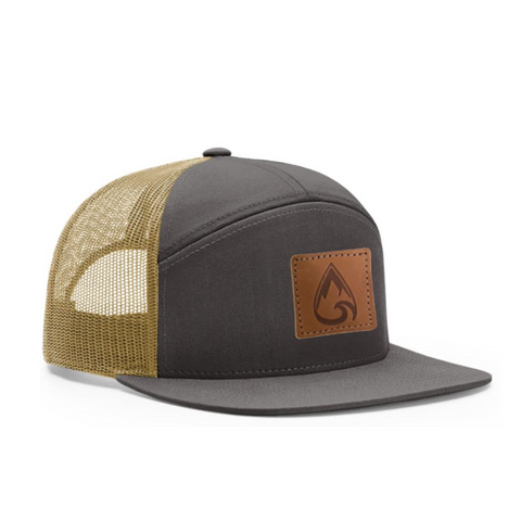 7 Panel Trucker w/ Leather patch